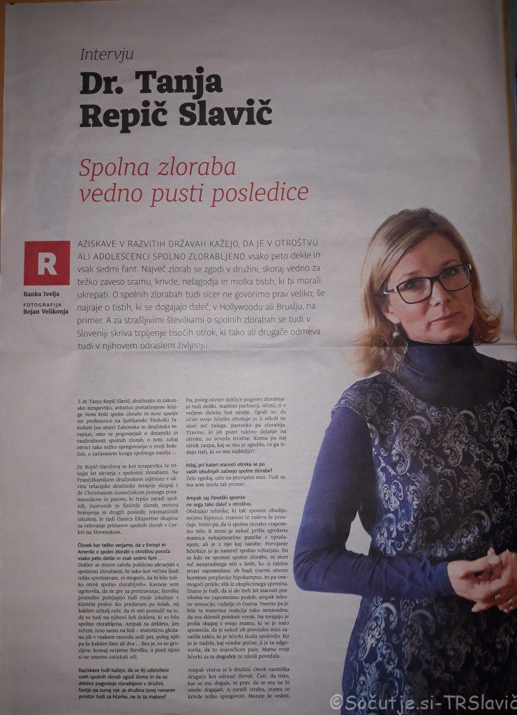 Tanja Repič Slavič Sočutje Spolna zloraba vedno pusti posledice